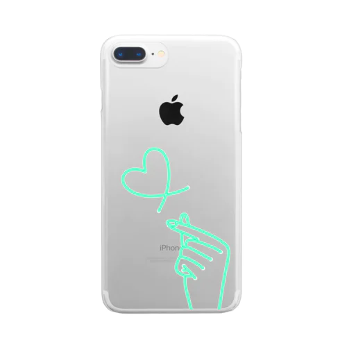 mint green lover Clear Smartphone Case