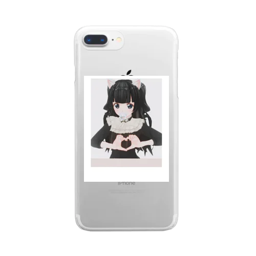 にゃんおーちぇき Clear Smartphone Case