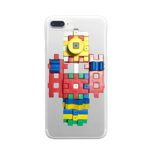 ブロックロボットくん Clear Smartphone Case