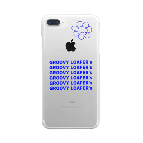 GROOVY LOAFER's smile flower logo Clear Smartphone Case