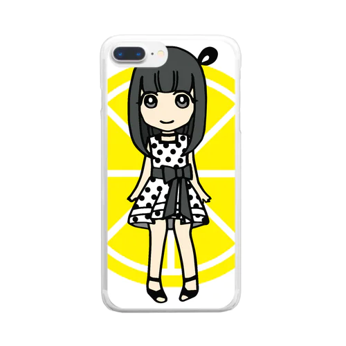 水玉マウス Clear Smartphone Case