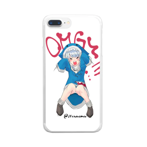 サメイラスト Clear Smartphone Case