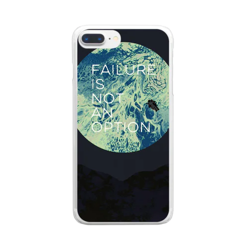 アストロノーツ・ブルー（FAILURE IS NOT AN OPTION) Clear Smartphone Case