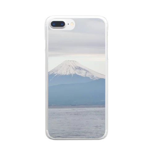 日本の心富士山と海 Clear Smartphone Case