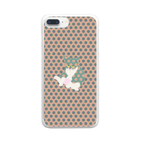 ふてこいねこ Clear Smartphone Case