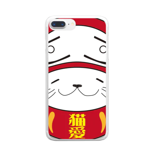 達磨から猫 Clear Smartphone Case