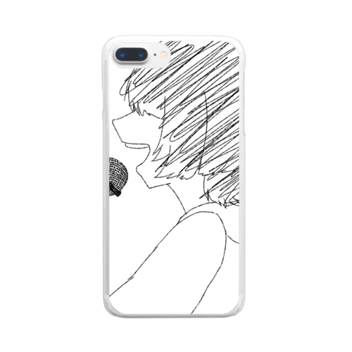 歌うメンヘラウルフちゃん Clear Smartphone Case