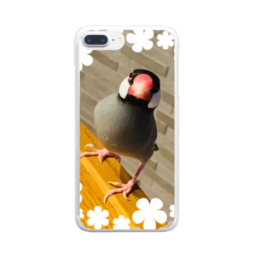 文鳥のはるさめちゃん Clear Smartphone Case