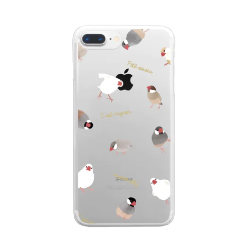 文鳥さん　いっぱい Clear Smartphone Case