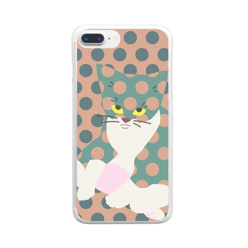 ふてこいねこ Clear Smartphone Case