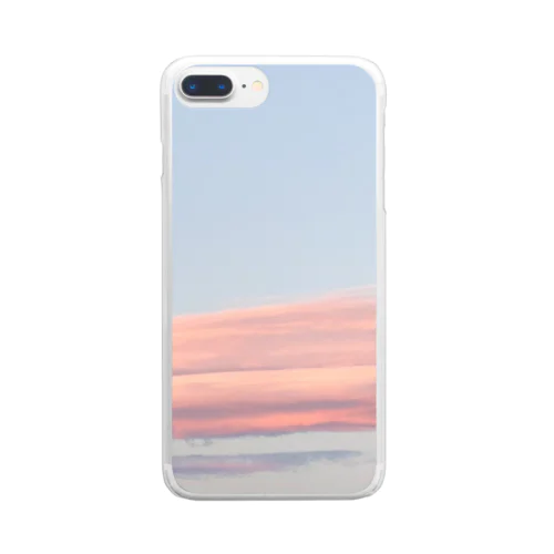 赤っぽい雲 Clear Smartphone Case