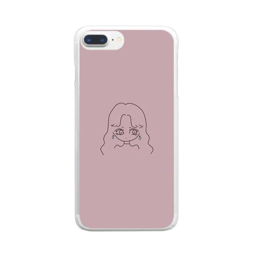 Girl's ロングヘア　ココア Clear Smartphone Case