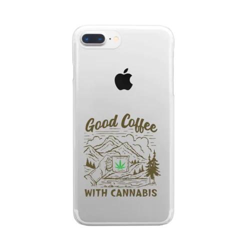 Coffee＆Cannabis（コーヒーと大麻） Clear Smartphone Case
