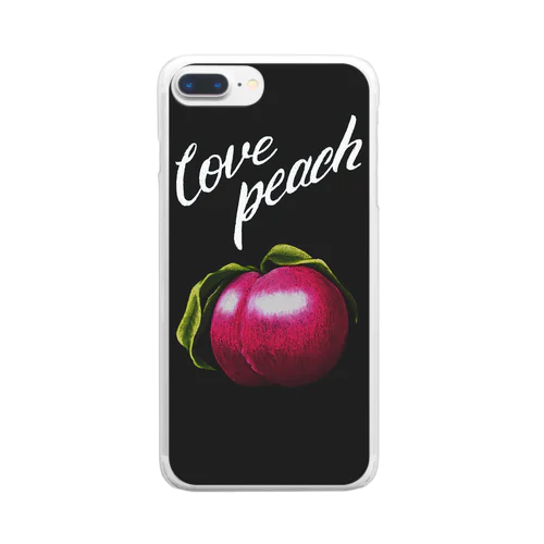 Love Peach クリアスマホケース