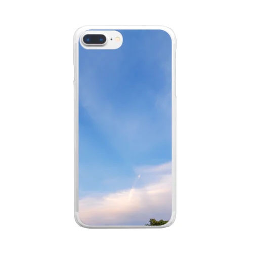 夕暮れ前の青空 Clear Smartphone Case