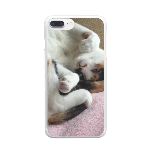 愛猫モモ Clear Smartphone Case