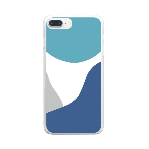 3 colours - 海 - Clear Smartphone Case