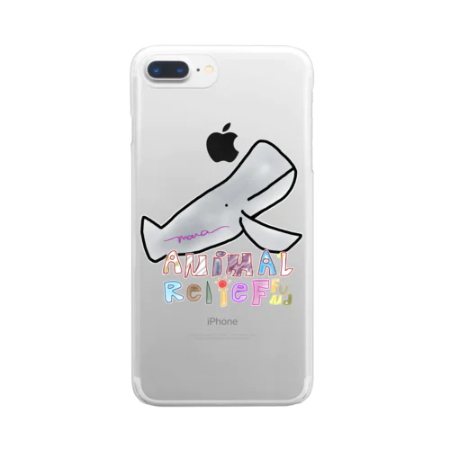 アニマルリリーフ　マッコウクジラ Clear Smartphone Case