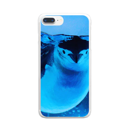 ヒゲペンギン　写真　リアル Clear Smartphone Case