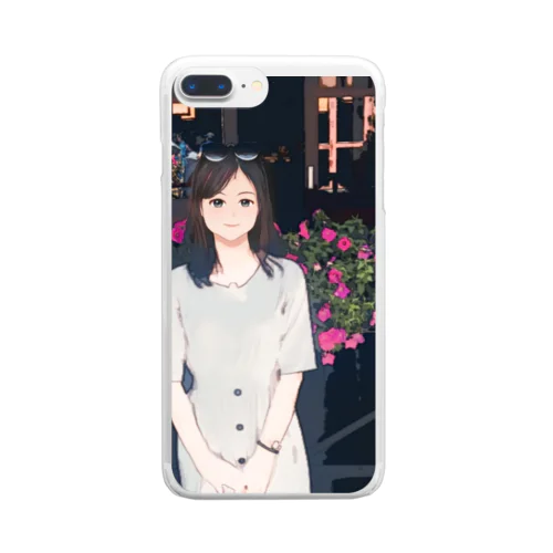 Phonecase lovely girl クリアスマホケース