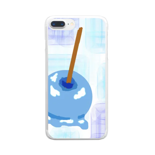 青いリンゴ飴 Clear Smartphone Case