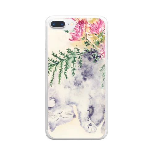 ねむり木とねこ Clear Smartphone Case