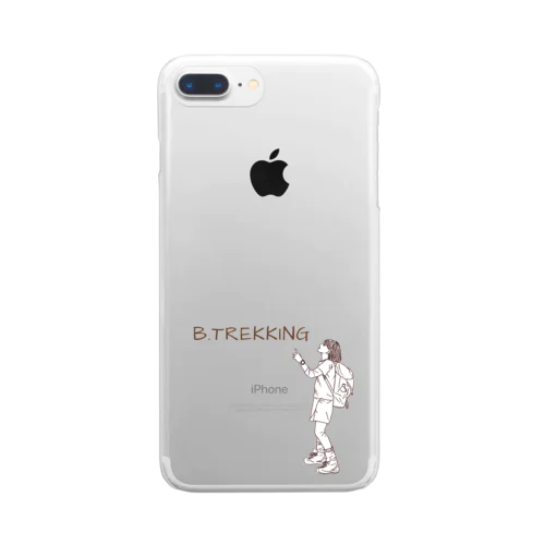 トレッキングガール Clear Smartphone Case