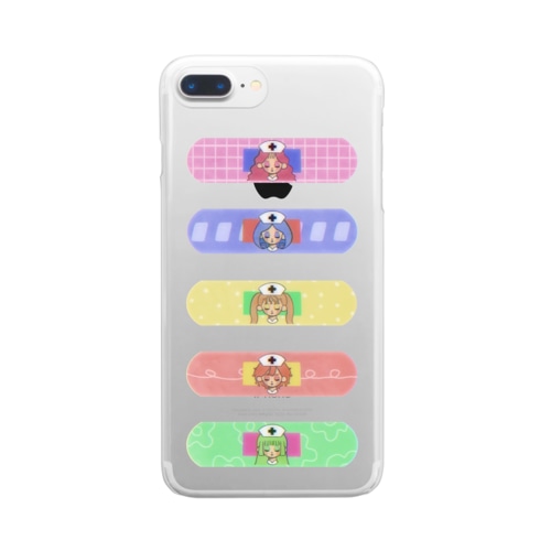 ナースの女の子達 Clear Smartphone Case