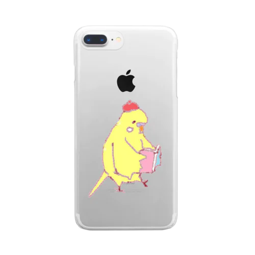 本読むピヨちゃん Clear Smartphone Case