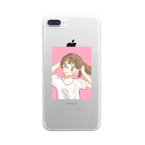 髪を結う Clear Smartphone Case