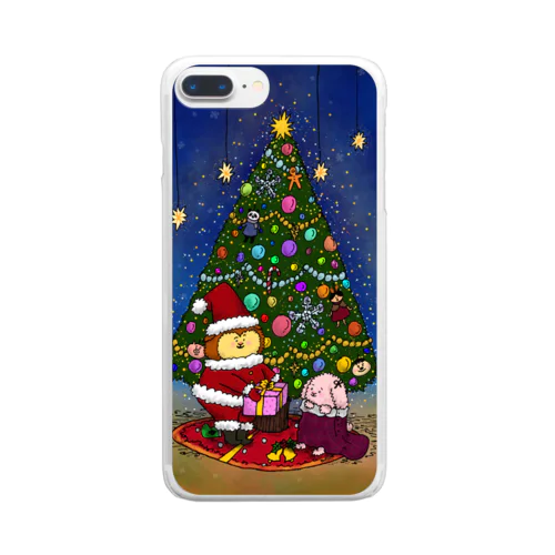 ぱくぱく村のクリスマスの夜 Clear Smartphone Case