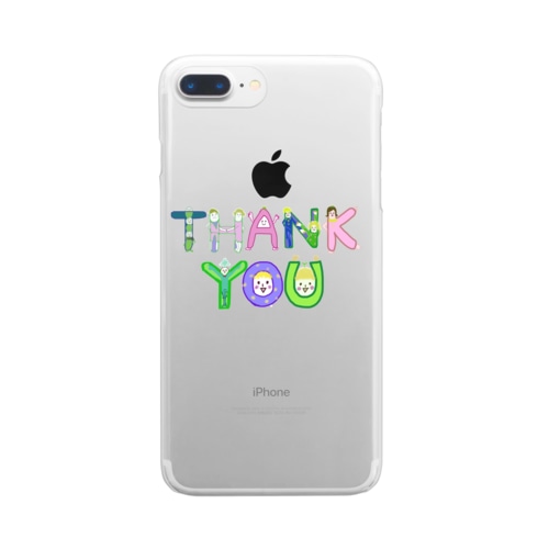 イニシャルズ⭐︎thank you Clear Smartphone Case