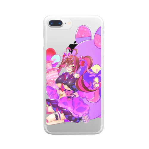 やみかわぷりんちゃん Clear Smartphone Case