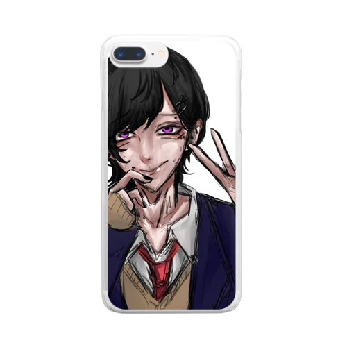 男子高生（？） Clear Smartphone Case