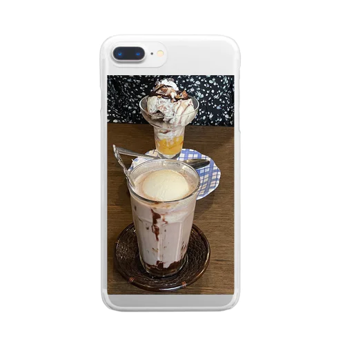 大好きな子と行った喫茶店 Clear Smartphone Case