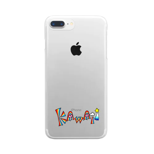 KAWII 可愛い レインボー Clear Smartphone Case