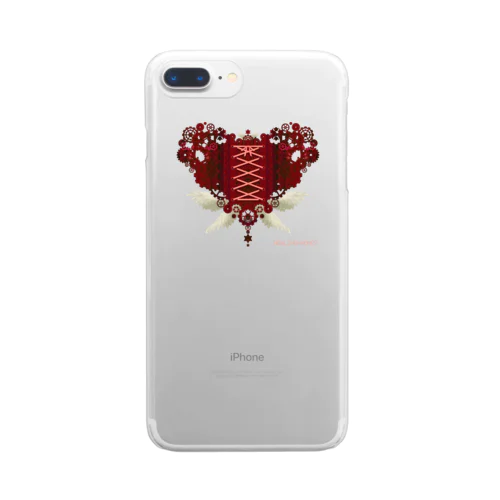 歯車（heart・R/レッド） Clear Smartphone Case