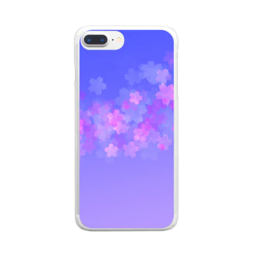 夜桜スマホケース Clear Smartphone Case