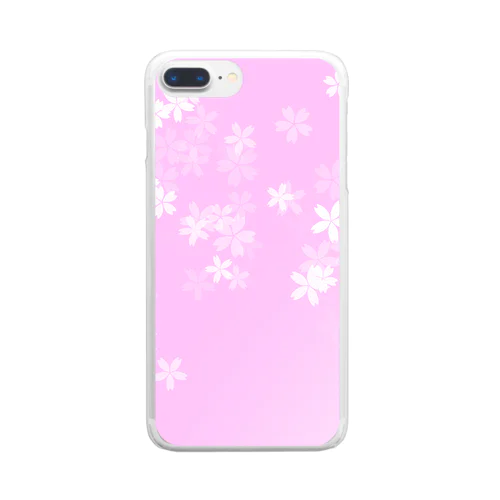 桜のスマホケース Clear Smartphone Case