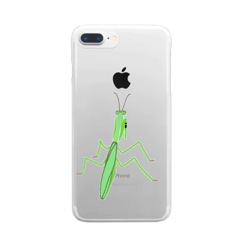 カマキリいた Clear Smartphone Case