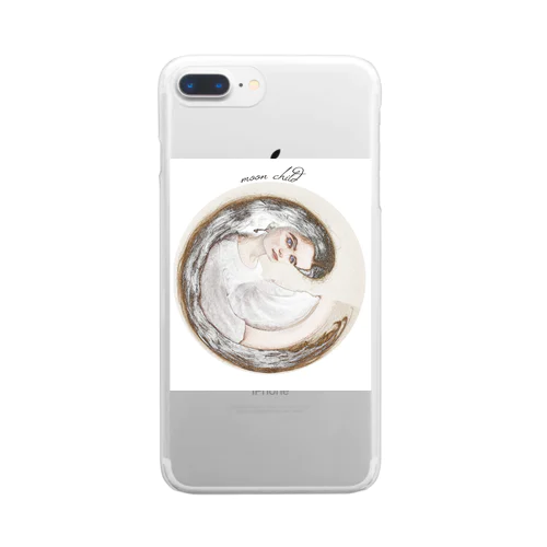 月の子 moon child Clear Smartphone Case