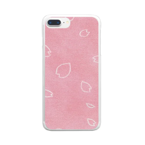 桜の花びらグッズ Clear Smartphone Case