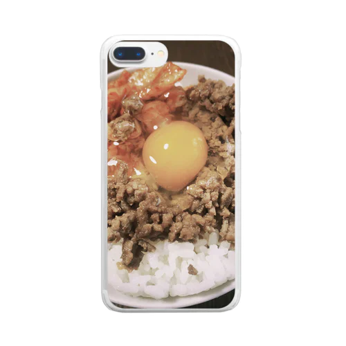 鶏そぼろキムチ丼 Clear Smartphone Case