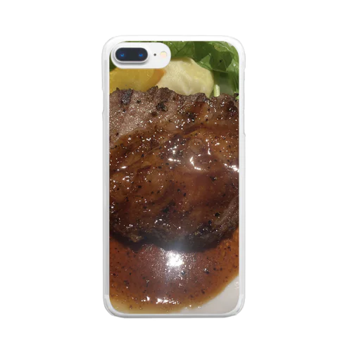 お肉食べたい Clear Smartphone Case