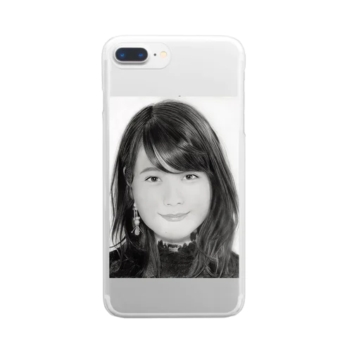 有村架純の鉛筆画 Clear Smartphone Case