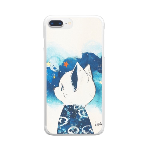 テトの青い耳 Clear Smartphone Case