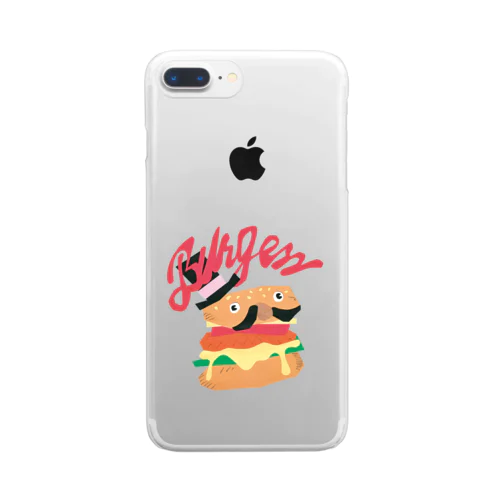 Burgerさん Clear Smartphone Case