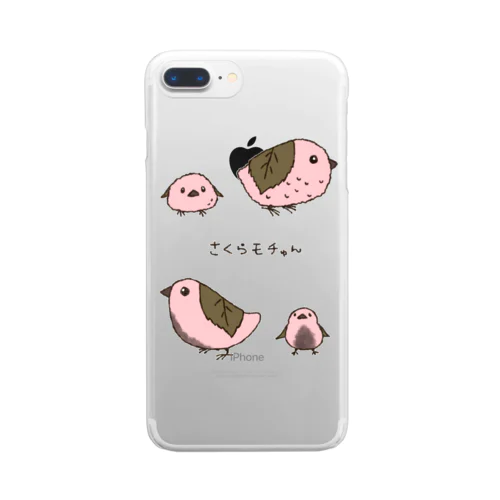 さくらモチゅん Clear Smartphone Case