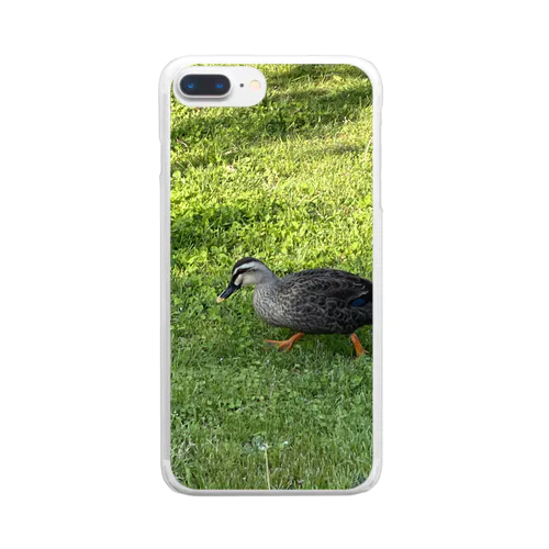 おさんぽたのしいカモ🦆 Clear Smartphone Case