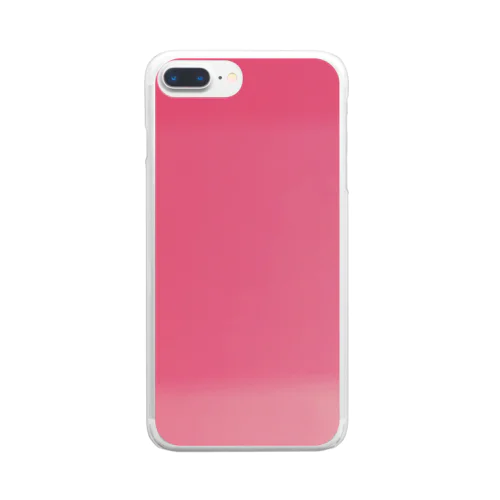 pink♡グラデーション Clear Smartphone Case